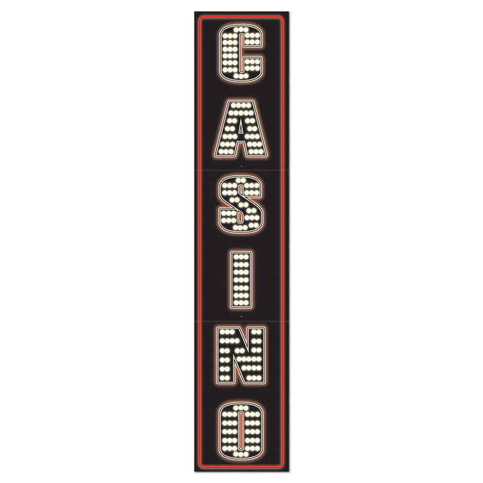 A flat die-cut cutout featuring a jointed casino pull-down design. Sold as a single piece.