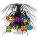 A hanging cascade centerpiece featuring a 80's design. Sold as a single piece.