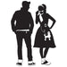 A set of flat die-cut silhouettes featuring a 50's design. Comes in a pack of 2.