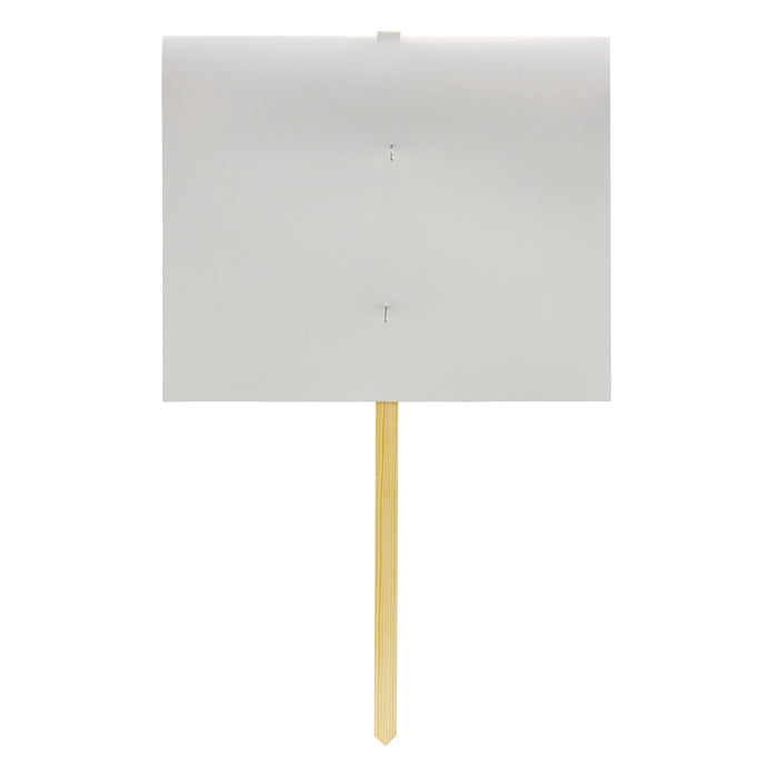 A plastic yard sign printed with a blank design. Sold as a single piece.