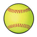 A flat die-cut cutout featuring a softball design. Sold as a single piece.