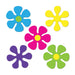 A set of flat die-cut cutouts featuring a retro flower design. Comes in a pack of 10.