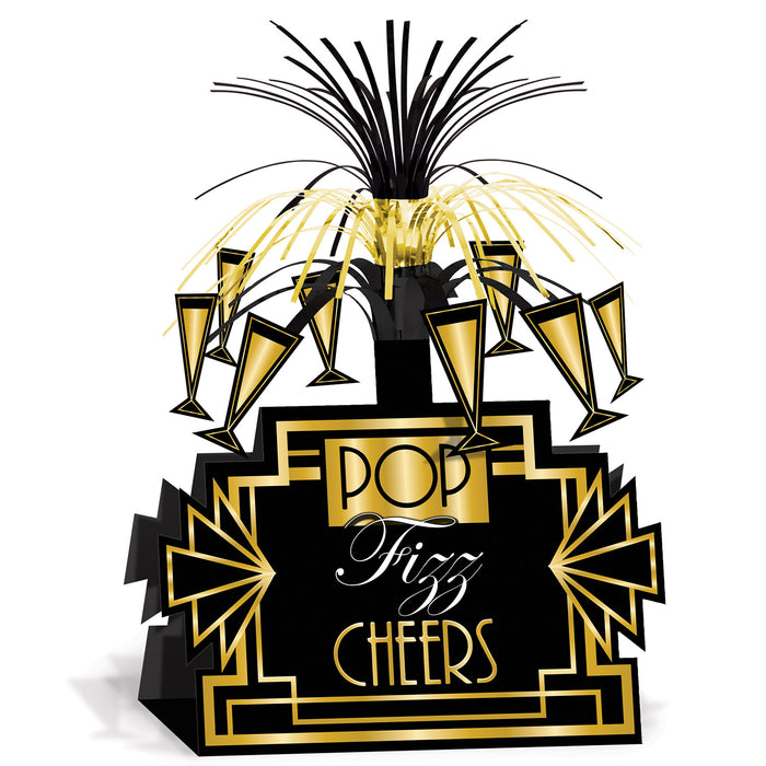 A 3-D table centerpiece featuring a great 20's design. Sold as a single piece.