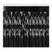 A metallic party decoration featuring a table skirting design. Sold as a single piece.