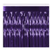 A metallic party decoration featuring a table skirting design. Sold as a single piece.