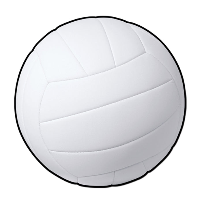 A flat die-cut cutout featuring a volleyball design. Sold as a single piece.