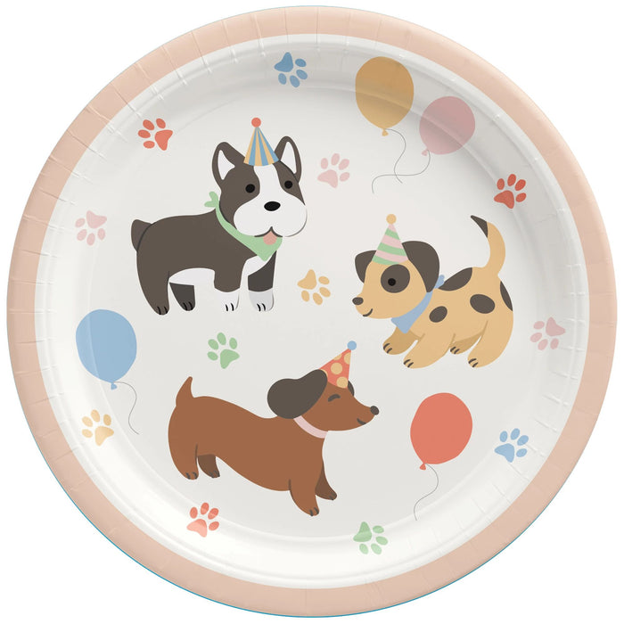 Pawsome Party Round Plates 9" | 8 ct