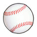 A flat die-cut cutout featuring a baseball design. Sold as a single piece.