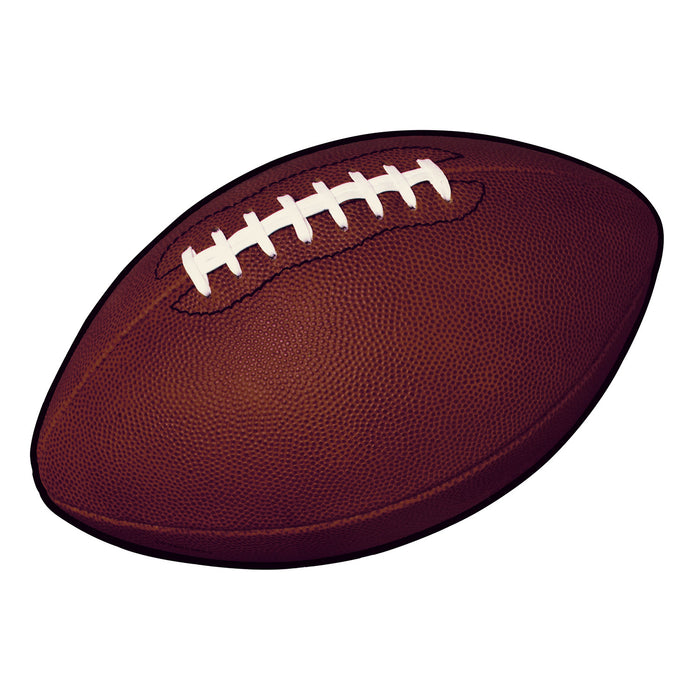 A flat die-cut cutout featuring a football design. Sold as a single piece.