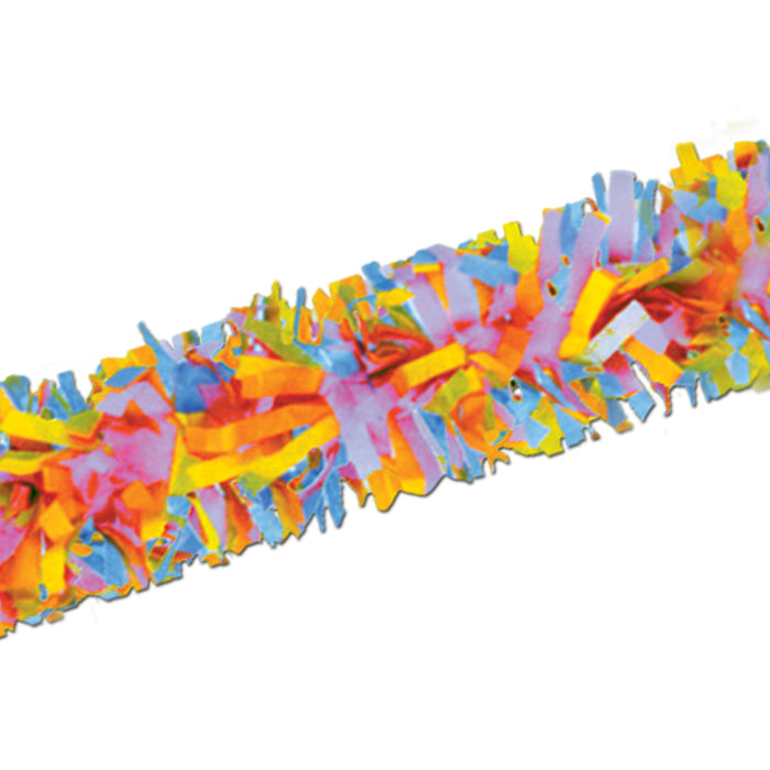 A tissue-paper twisted tissue festooning garland. Sold as a single piece.