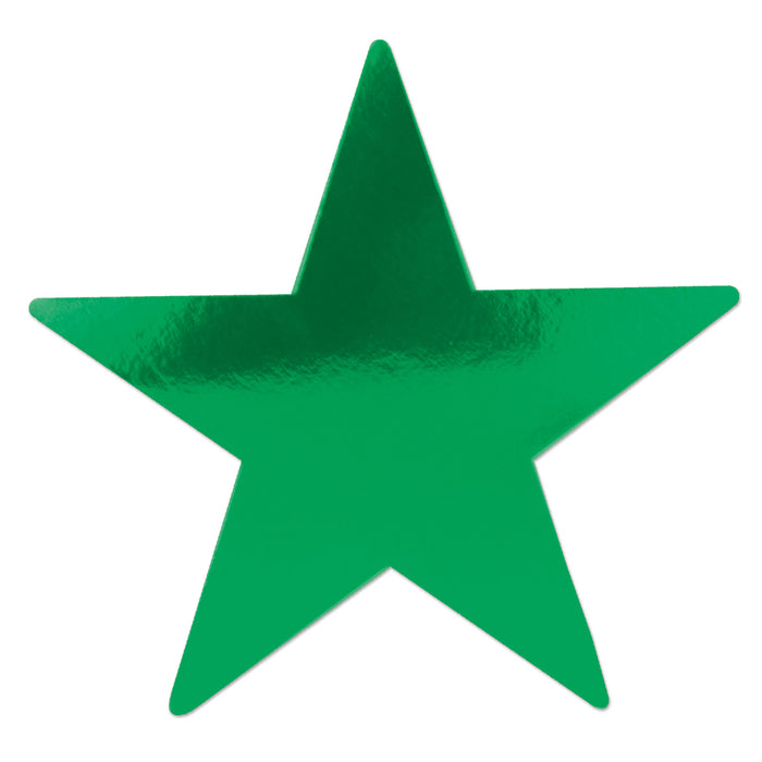 A foil flat die-cut cutout featuring a star design. Sold as a single piece.