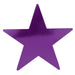 A foil flat die-cut cutout featuring a star design. Sold as a single piece.