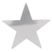 A foil flat die-cut cutout featuring a star design. Sold as a single piece.