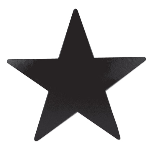 15" Foil Star Cutout - Black | 1ct