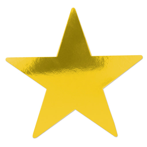 15" Foil Star Cutout - Yellow/Gold | 1ct