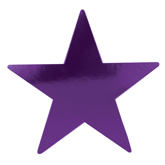 A foil flat die-cut cutout featuring a star design. Sold as a single piece.