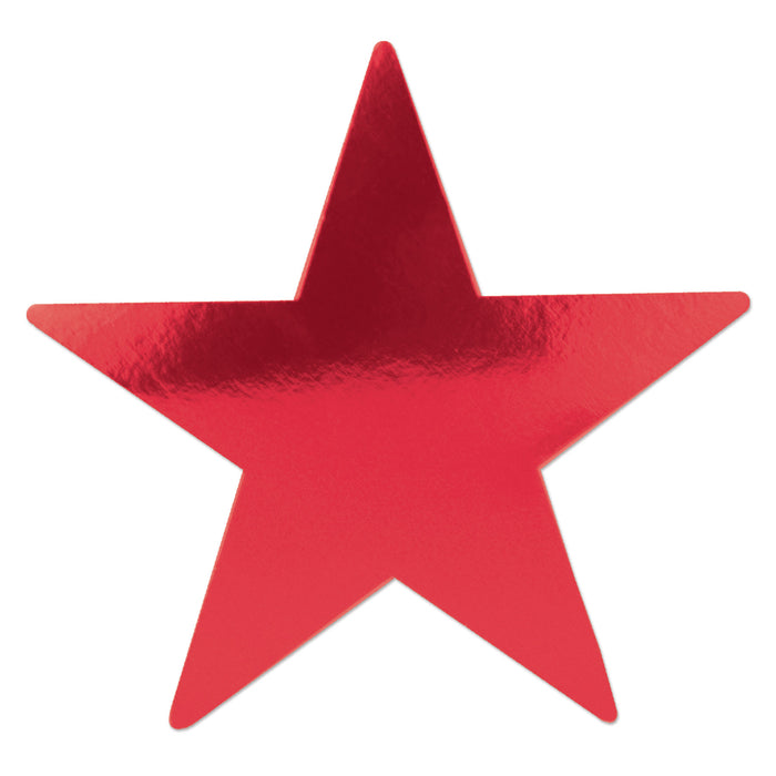 A foil flat die-cut cutout featuring a star design. Sold as a single piece.