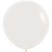 Single inflated 36-inch clear latex balloon