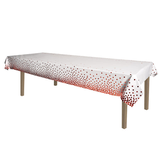 Metallic Polka Dots Tablecover - Rose Gold | 1ct