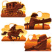 A set of flat die-cut cutouts featuring a wild west design. Comes in a pack of 4.