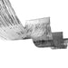 A metallic fringe decoration featuring a ceiling curtain design. Sold as a single piece.