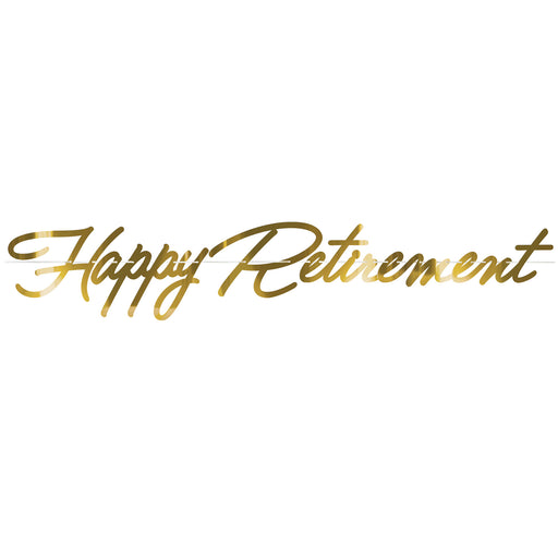 Foil "Happy Retirement" Banner| 1ct