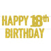 A foil coiled hanging streamer featuring a happy 18th birthday design. Sold as a single piece.