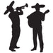 A set of flat die-cut silhouettes featuring a mariachi band design. Comes in a pack of 2.