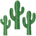 A foil set of flat die-cut silhouettes featuring a cactus design. Comes in a pack of 3.
