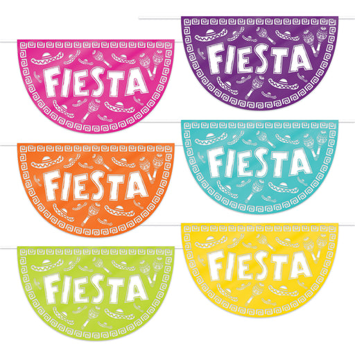 Fiesta Picado Style Plastic Buntings | 6ct