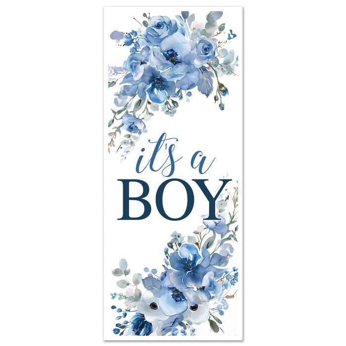 A door-sized poster printed with a it's a boy design. Sold as a single piece.