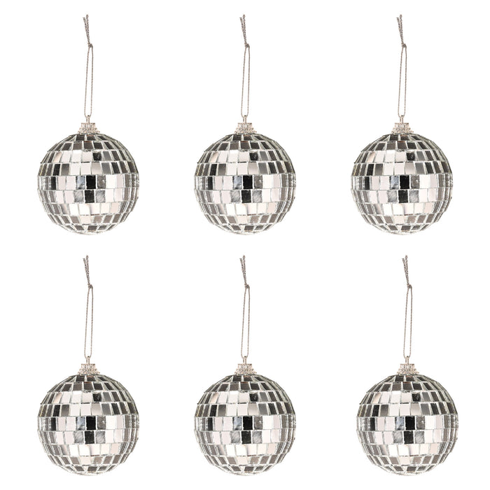 A hanging tissue balls featuring a disco design. Comes in a pack of 6.