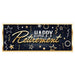 A sign banner printed with a happy retirement design. Sold as a single piece.