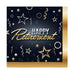 A square luncheon napkin printed with a happy retirement design. Comes in a pack of 16.
