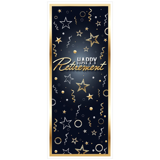 Happy Retirement Door Cover - Confetti & Stars | 1ct