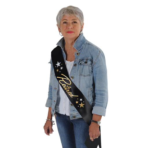 Glittered Retired Satin Sash | 1ct
