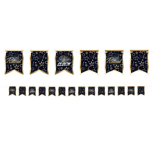 Happy Retirement "Off The Clock" Banner | 1ct