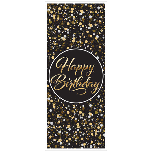Happy Birthday Door Cover - Glittering Gold | 1ct