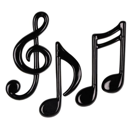 Molded Plastic Musical Notes | 3ct