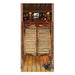 A door-sized poster printed with a saloon design. Sold as a single piece.