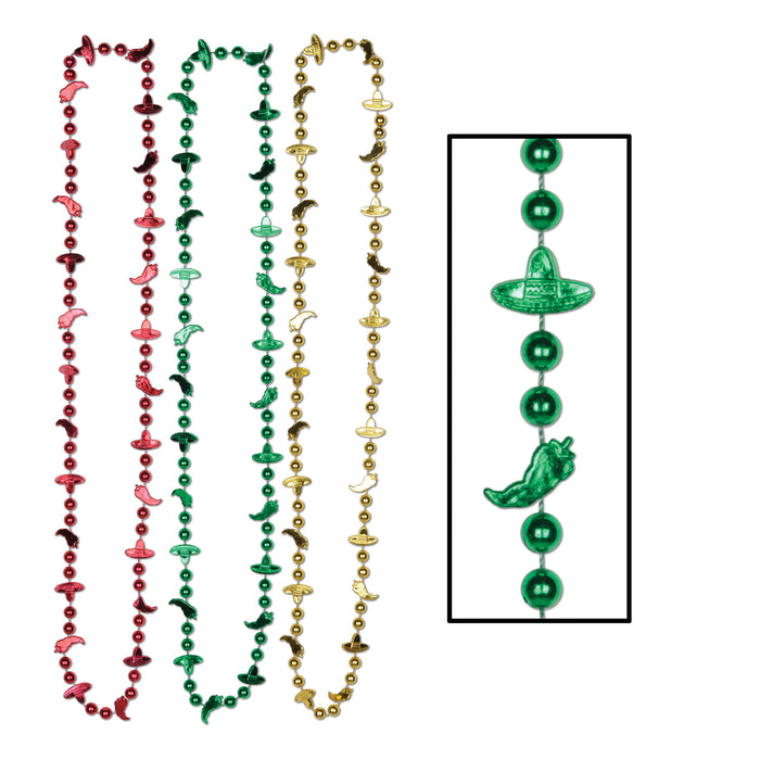 A fiesta strand of plastic beads. Comes in a pack of 6.