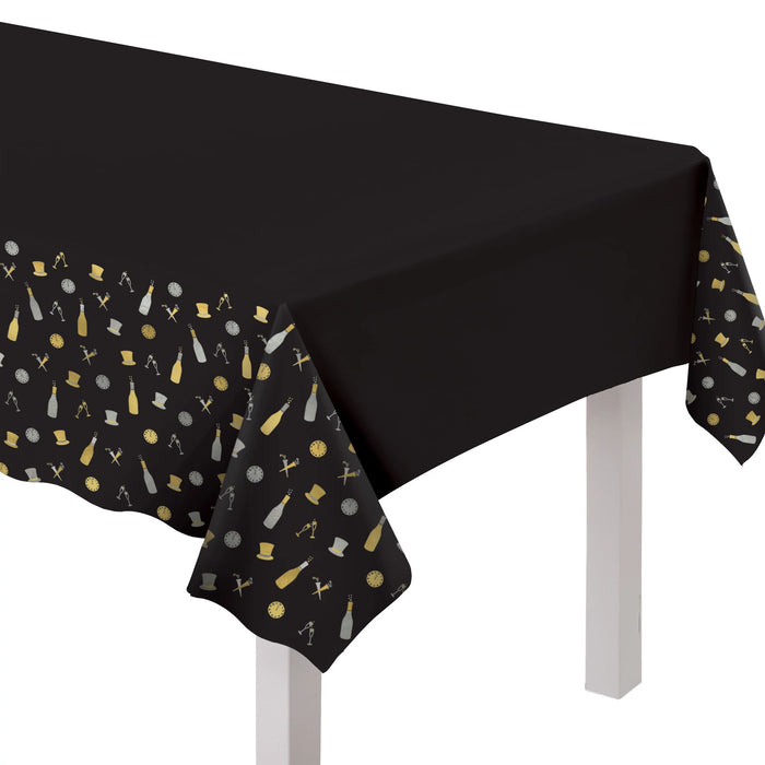 New Year's Bubbly This Way Plastic Table Covers 54" x 84" | 3 ct