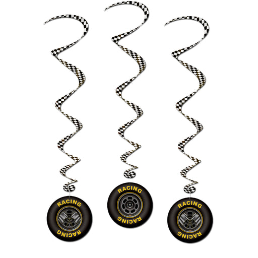Racing Tire Whirls | 3ct