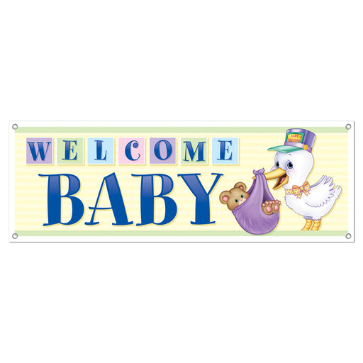 "Welcome Baby" Sign Banner | 1ct