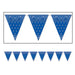 A pennant banner of triangular flags printed with a bandana design. Sold as a single piece.