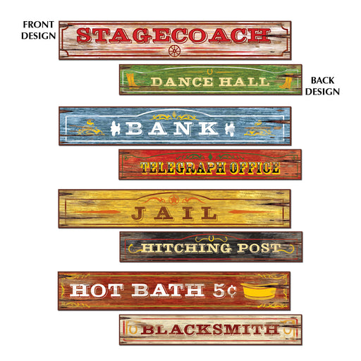 Western Sign Cutouts | 4ct