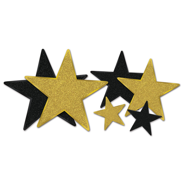 A foil set of flat die-cut cutouts featuring a star design. Comes in a pack of 6.