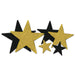 A foil set of flat die-cut cutouts featuring a star design. Comes in a pack of 6.
