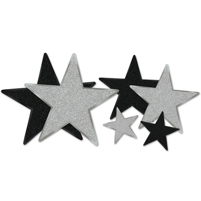 A foil set of flat die-cut cutouts featuring a star design. Comes in a pack of 6.