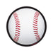 A round drink coaster printed with a baseball design. Comes in a pack of 8.